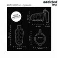 ADDICTED TOYS LOCKED - Silver Lock Penisbur i Metall [str. M]