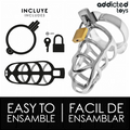 ADDICTED TOYS LOCKED - Silver Lock Penisbur i Metall [str. M]