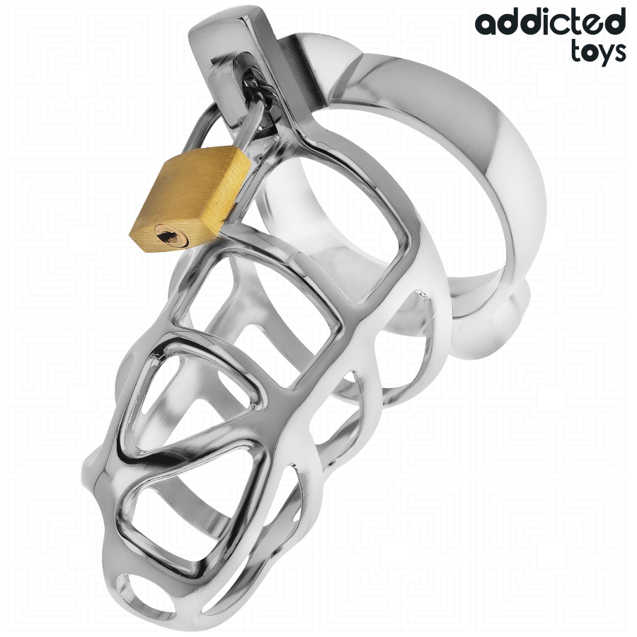 ADDICTED TOYS LOCKED - Silver Lock Penisbur i Metall [str. M]