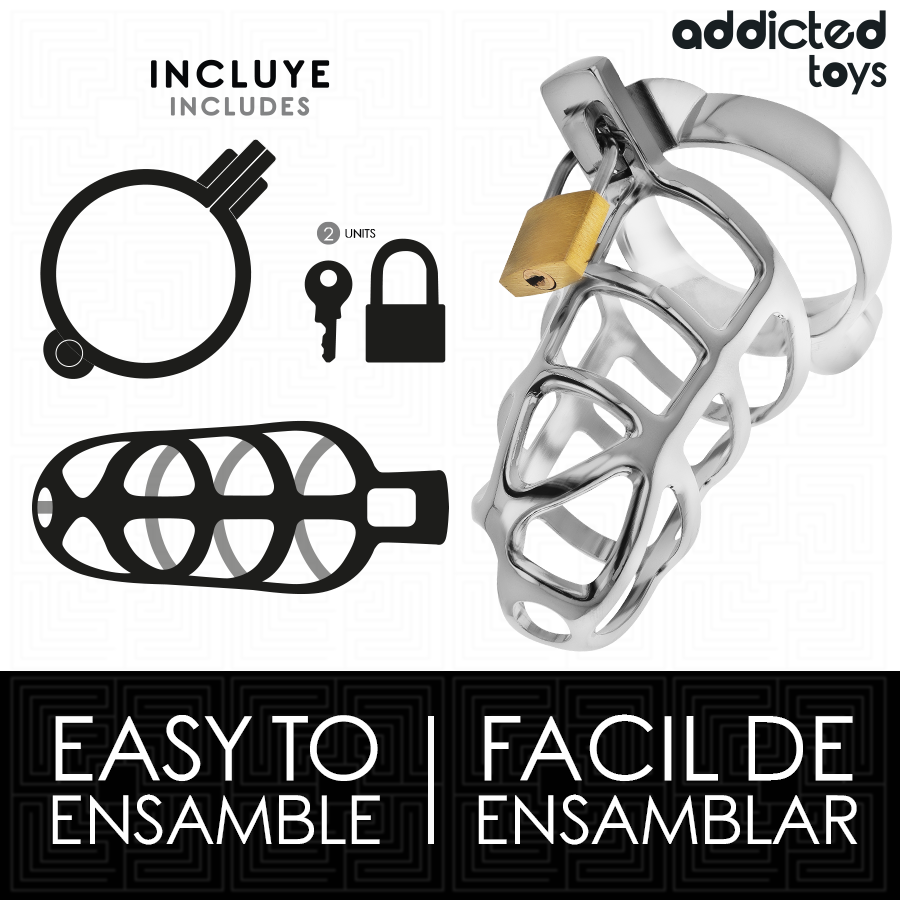 ADDICTED TOYS - Silver Lock Penisbur i Metall Størrelse S