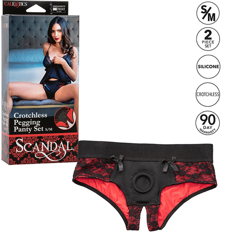 CALEXOTICS - Scandal Pegging-truse med Dildo og Åpen Skritt S/M