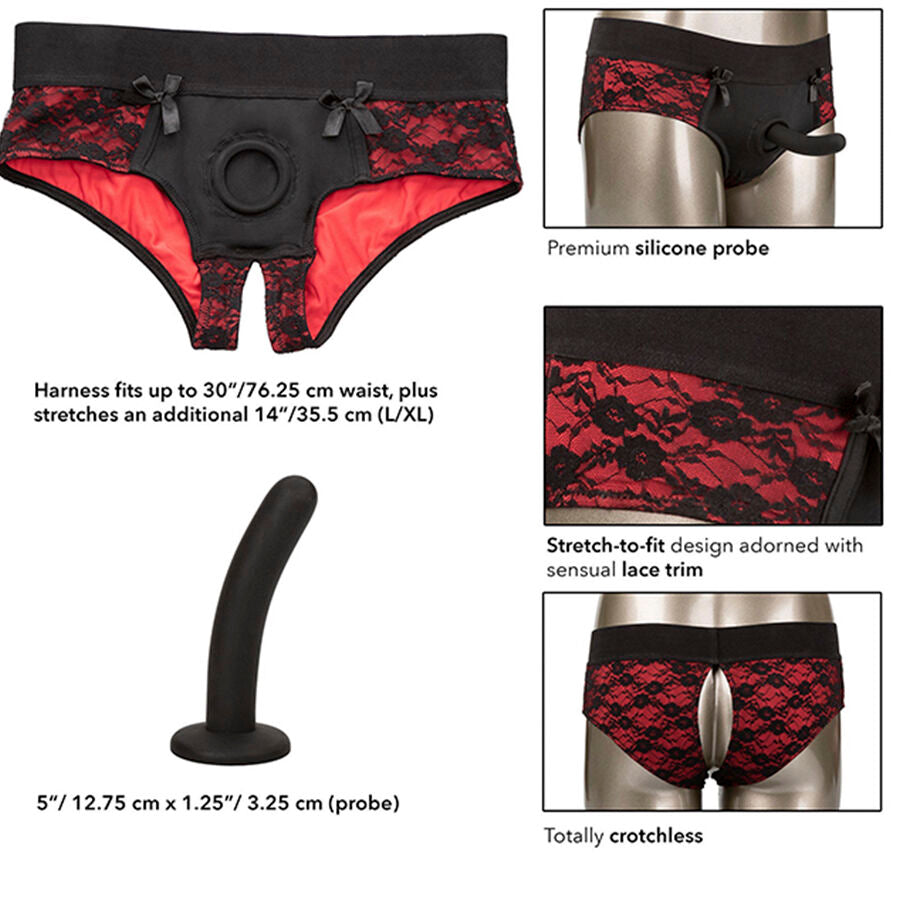 CALEXOTICS - Scandal Pegging-truse med Dildo og Åpen Skritt L/XL