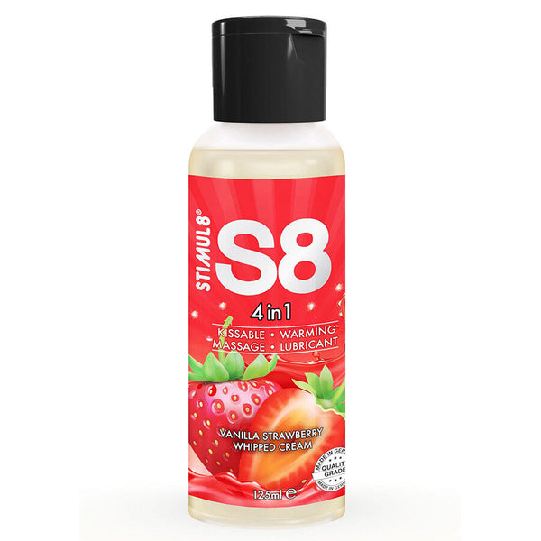 STIMUL8 - S8 4-i-1 Jordbær Dessert Glidemiddel 125 ml
