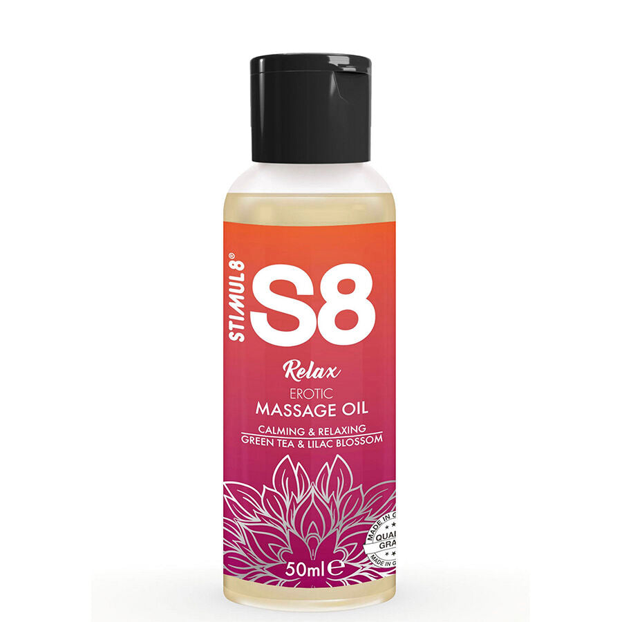 STIMUL8 - S8 Relax erotisk massasjeolje Grønn te 50 ml