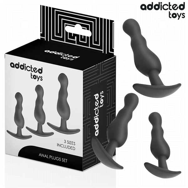 ADDICTED TOYS - Analpluggsett i Silikon 3 stk Modell 1