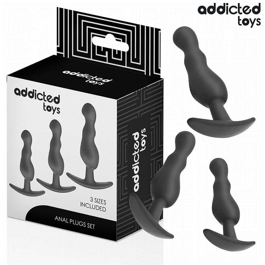 ADDICTED TOYS - Analpluggsett i Silikon 3 stk Modell 1