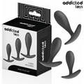 ADDICTED TOYS - Analpluggsett i Silikon 3 stk Modell 2
