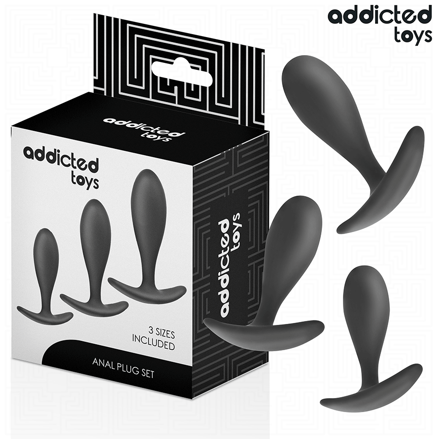 ADDICTED TOYS - Analpluggsett i Silikon 3 stk Modell 2
