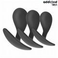 ADDICTED TOYS - Analpluggsett i Silikon 3 stk Modell 3