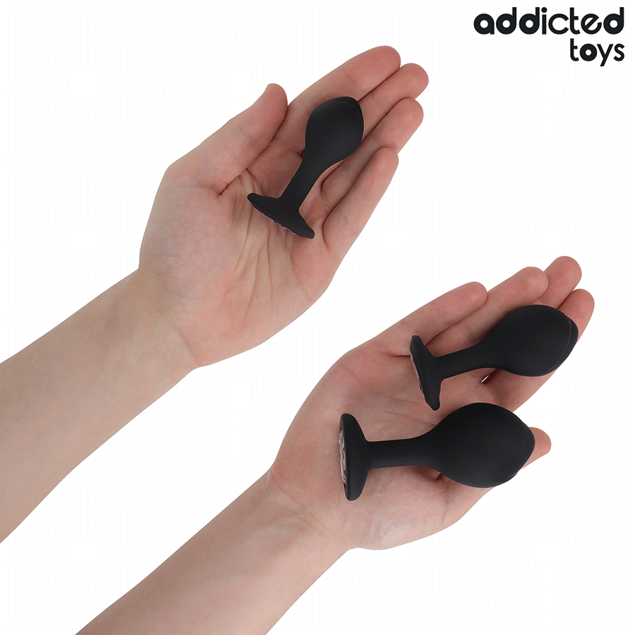 ADDICTED TOYS - Analpluggsett med Juvel i Silikon 3 stk
