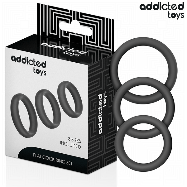 ADDICTED TOYS - Flate Penisringer Sett med 3