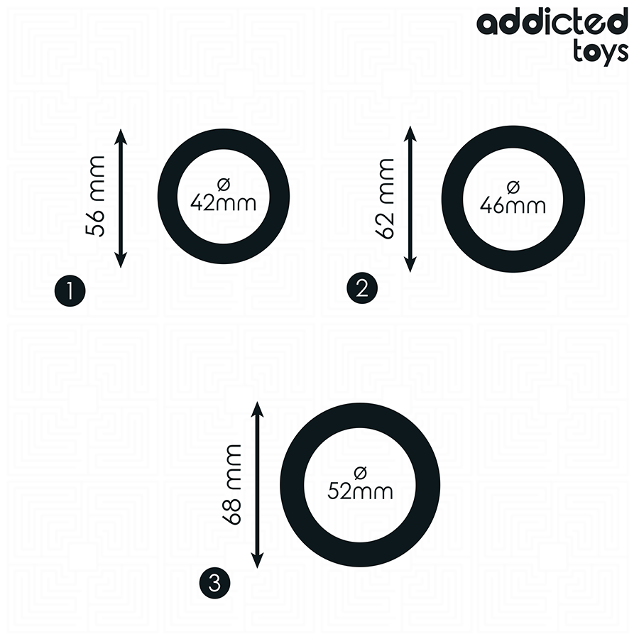 ADDICTED TOYS - Flate Penisringer Sett med 3