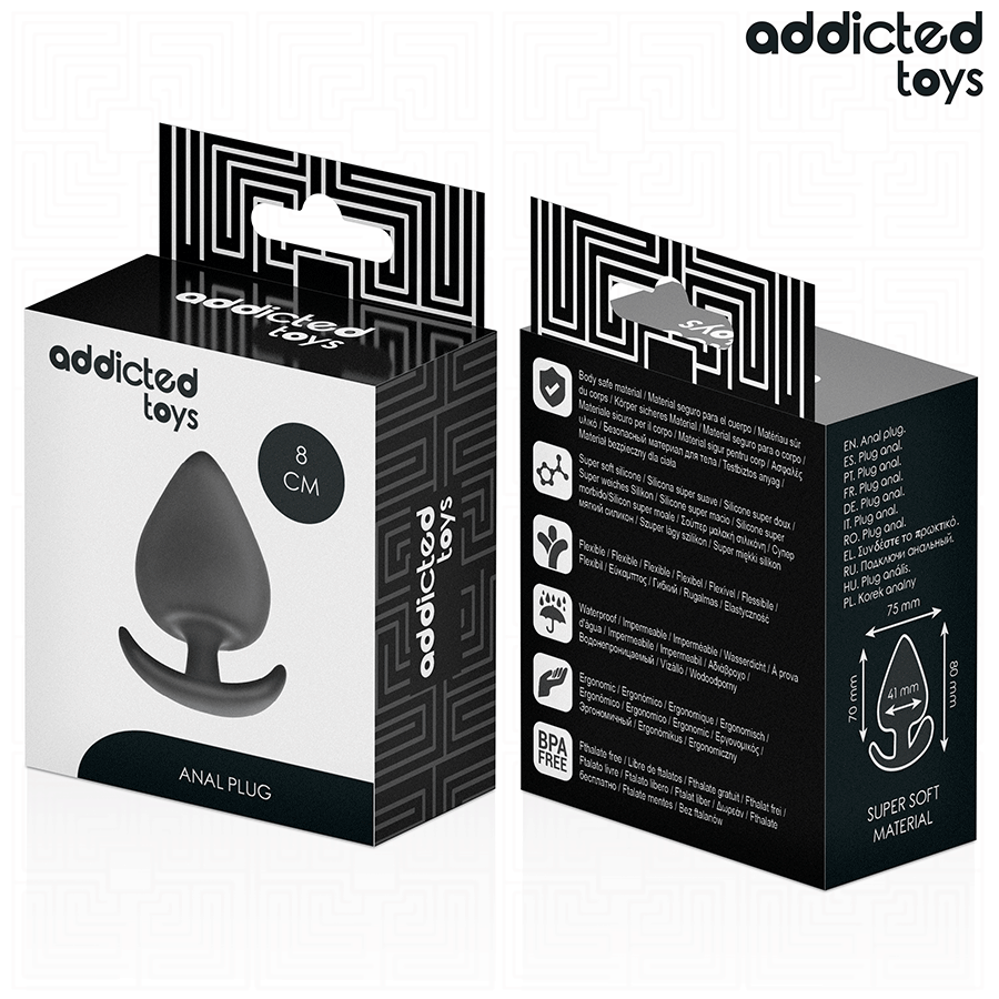 ADDICTED TOYS - Analplugg i Silikon 8 cm [str. L]