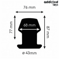 ADDICTED TOYS - Ekstrem Hul Analplugg i Silikon 8,7 cm [str. M]