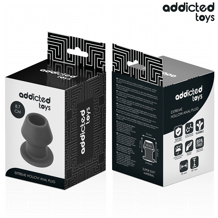 ADDICTED TOYS - Ekstrem Hul Analplugg i Silikon 8,7 cm [str. M]