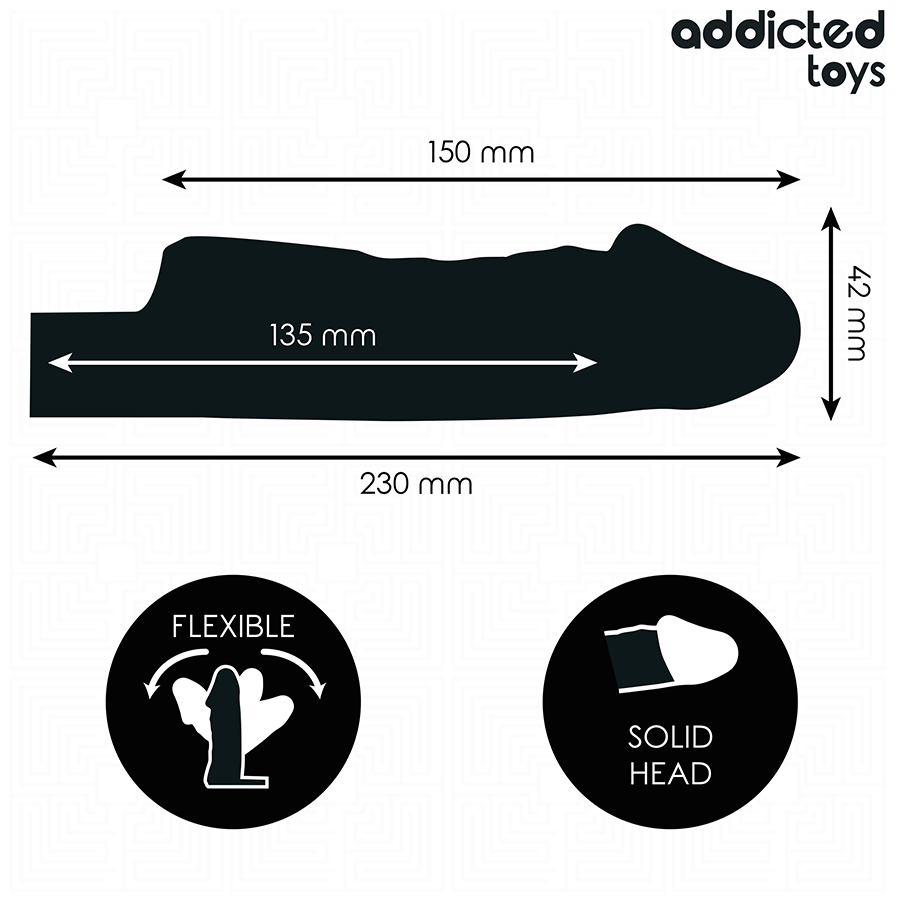 ADDICTED TOYS - Transparent Penisforlenger Størrelse S 23 cm