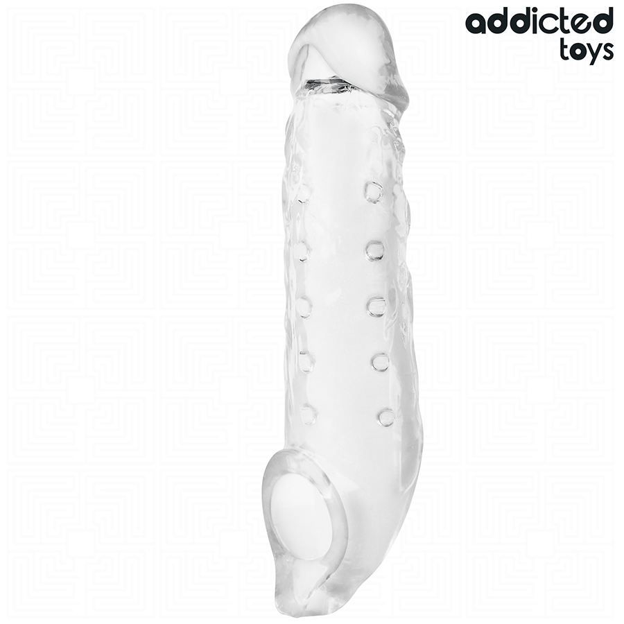 ADDICTED TOYS - Transparent Penissleeve Størrelse M 27 cm