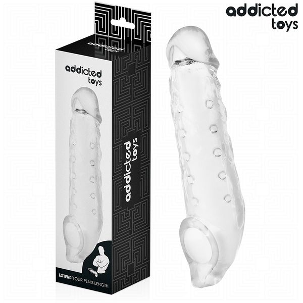 ADDICTED TOYS - Transparent Penissleeve Størrelse M 27 cm