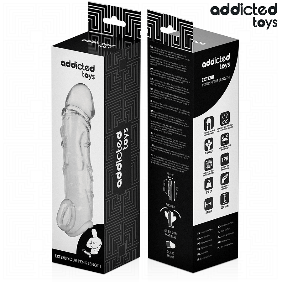 ADDICTED TOYS - Transparent Penisforlenger 27 cm