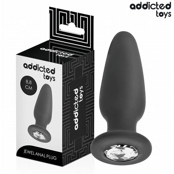 ADDICTED TOYS - Analplugg med Juvel i Silikon Størrelse S 8,8 cm