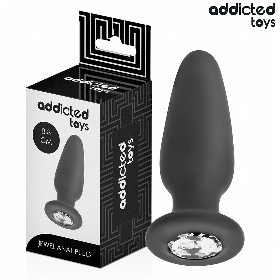 ADDICTED TOYS - Analplugg med Juvel i Silikon Størrelse S 8,8 cm