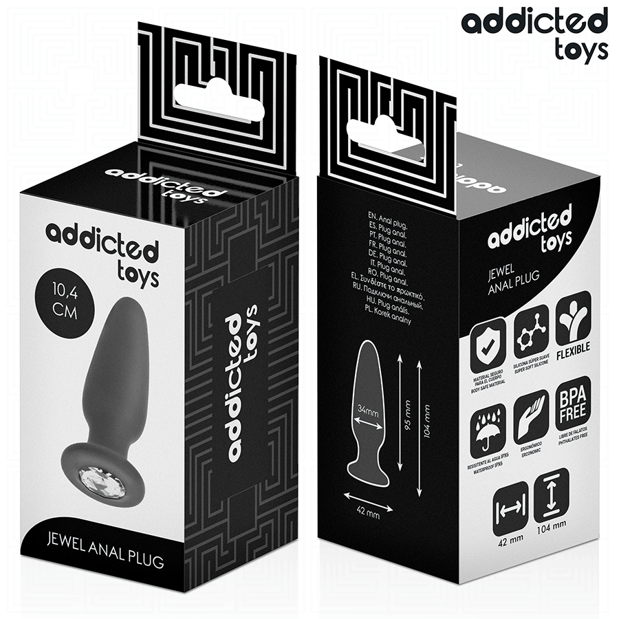 ADDICTED TOYS - Analplugg med Juvel i Silikon 10,4 cm [str. M]