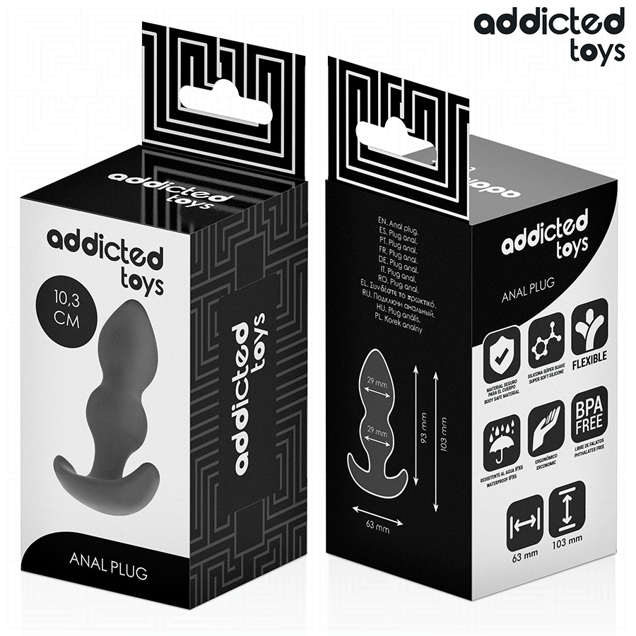 ADDICTED TOYS - Analplugg i Silikon Størrelse S 10,3 cm