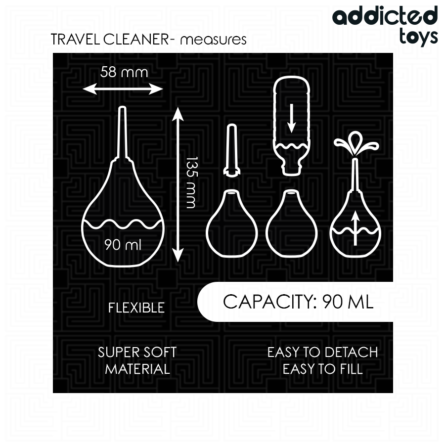 ADDICTED TOYS - Reise Analrenser Størrelse S 90 ml