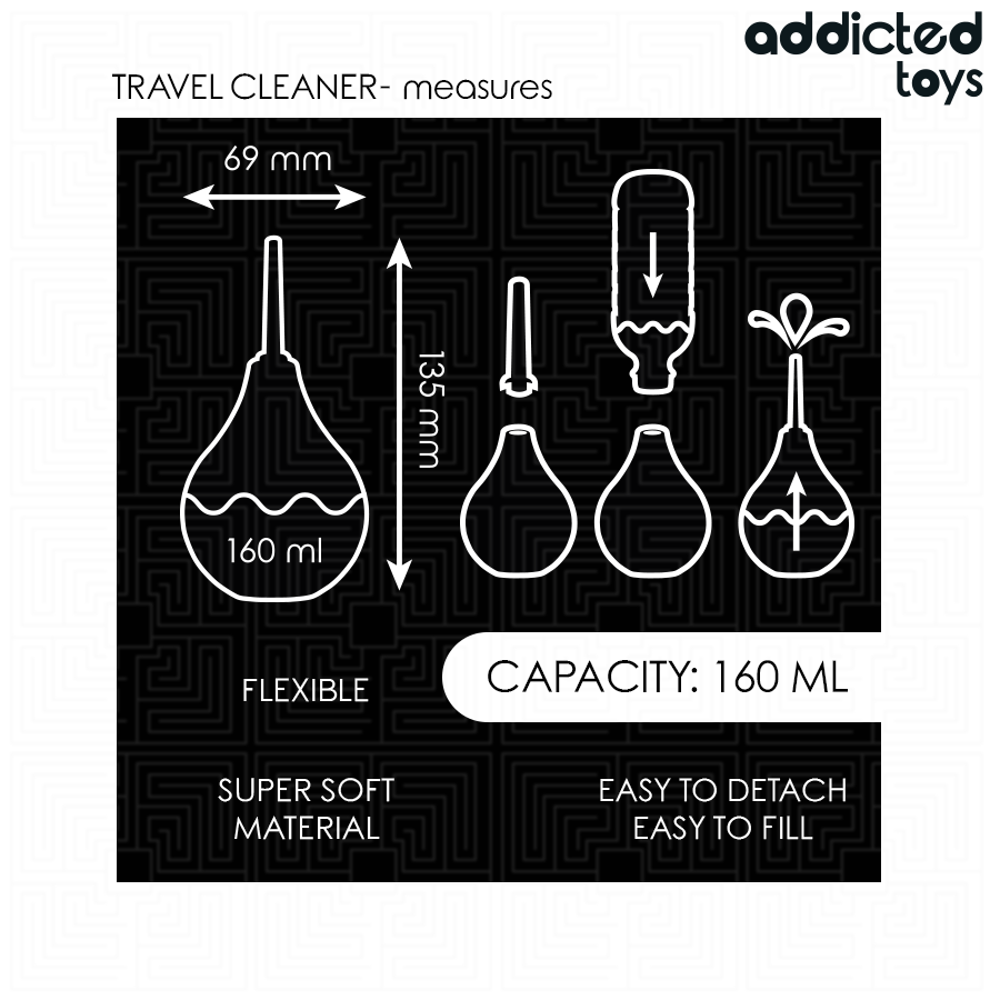 ADDICTED TOYS - Reise Analrenser Størrelse M 160 ml