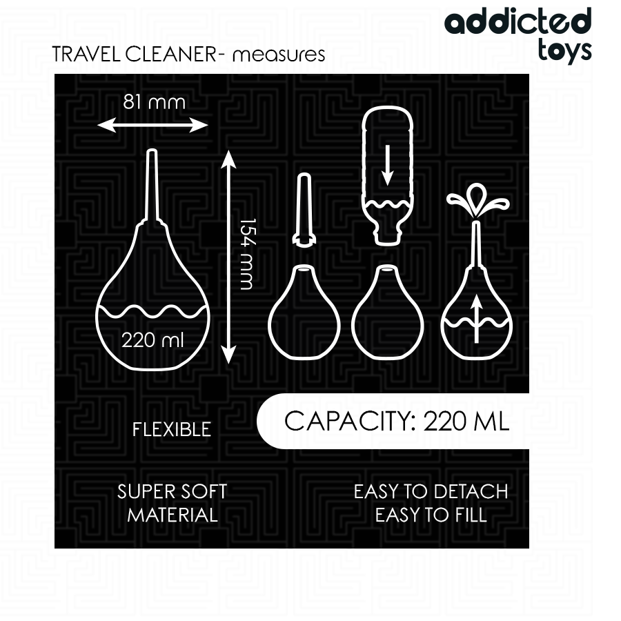 ADDICTED TOYS - Reise-analdusj Størrelse L 220 ml