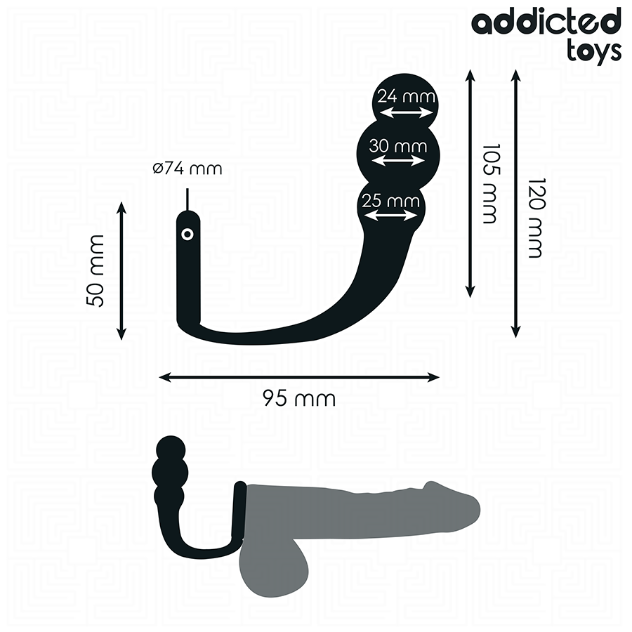 ADDICTED TOYS - Analplugg med Ring i Silikon Modell 1