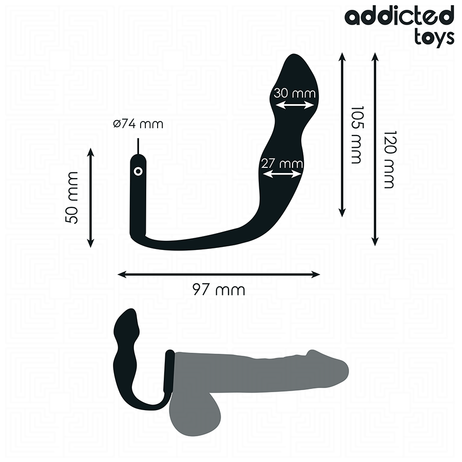 ADDICTED TOYS - Analplugg med Ring i Silikon Modell 2