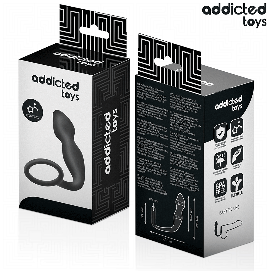 ADDICTED TOYS - Analplugg med Ring i Silikon Modell 2