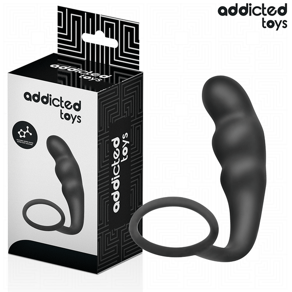 ADDICTED TOYS - Analplugg med Pungring i Silikon Modell 4