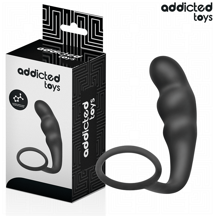 ADDICTED TOYS - Analplugg med Pungring i Silikon Modell 4