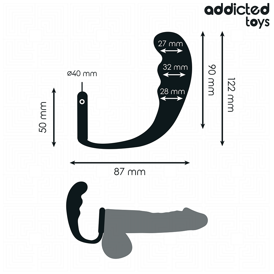 ADDICTED TOYS - Analplugg med Pungring i Silikon Modell 4