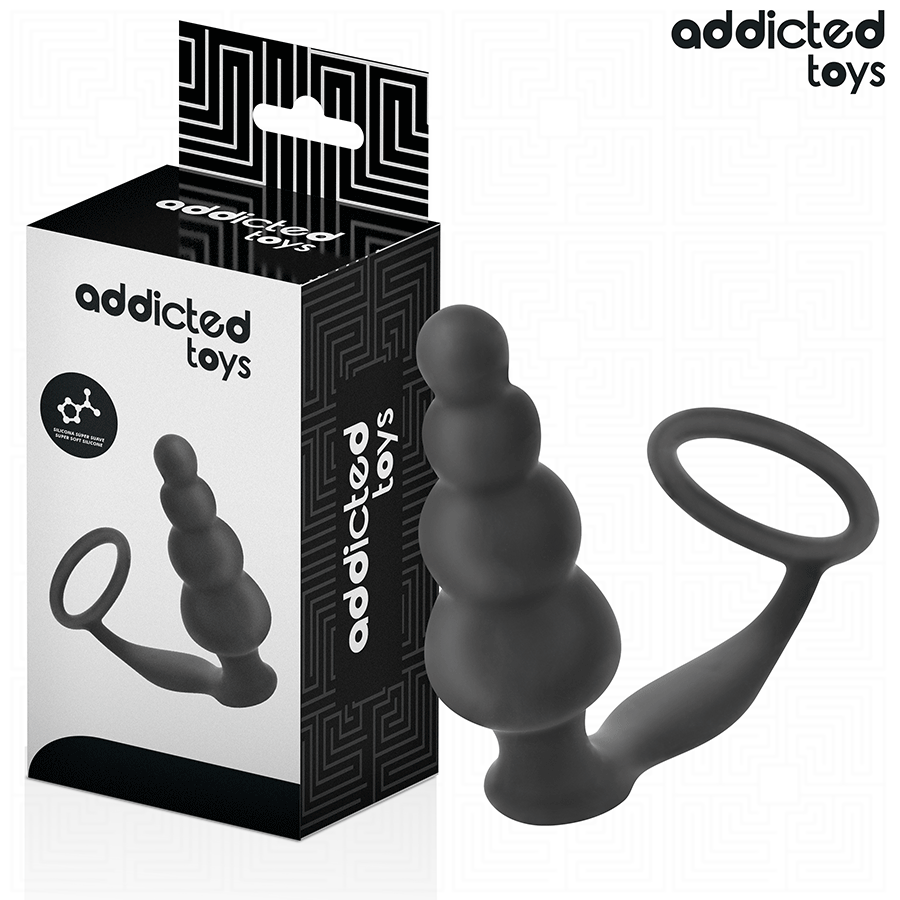 ADDICTED TOYS - Analplugg med Pungring i Silikon Modell 5