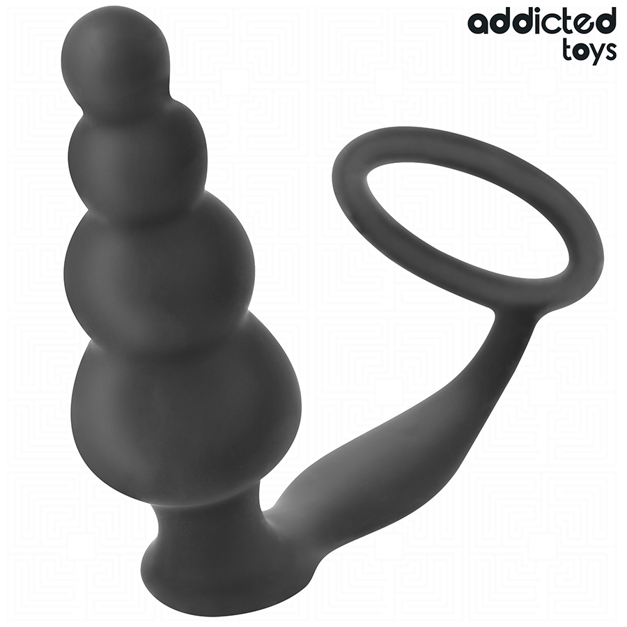 ADDICTED TOYS - Analplugg med Pungring i Silikon Modell 5