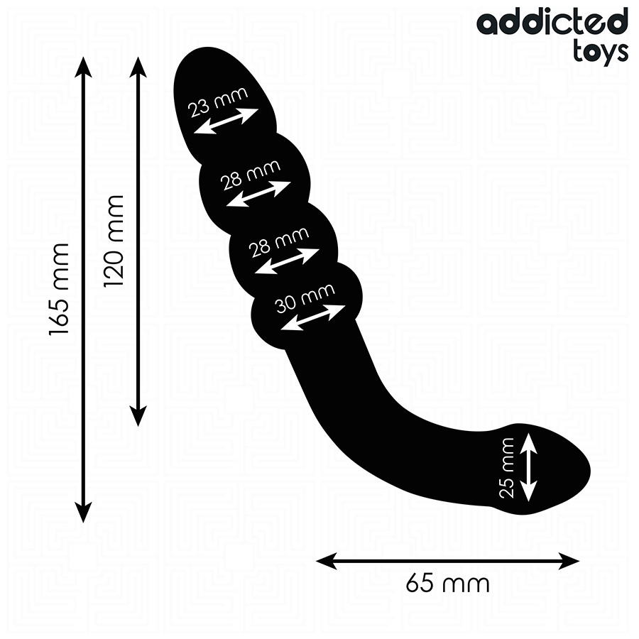 ADDICTED TOYS - Dobbel Analmassasjeapparat i Silikon 16,5 cm