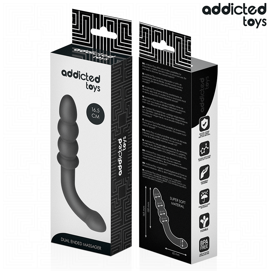 ADDICTED TOYS - Dobbel Analmassasjeapparat i Silikon 16,5 cm