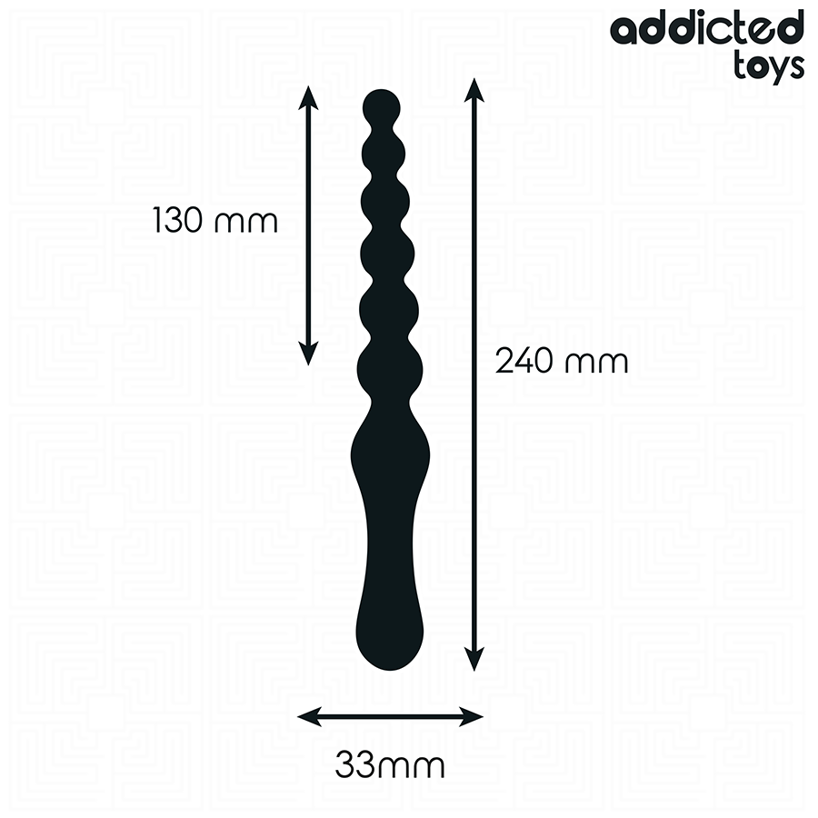 ADDICTED TOYS - Dobbel Analmassasjeapparat i Silikon 24 cm