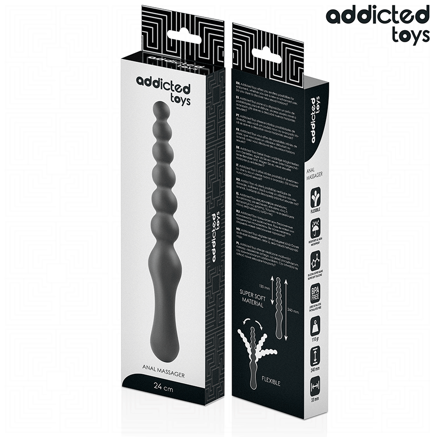 ADDICTED TOYS - Dobbel Analmassasjeapparat i Silikon 24 cm