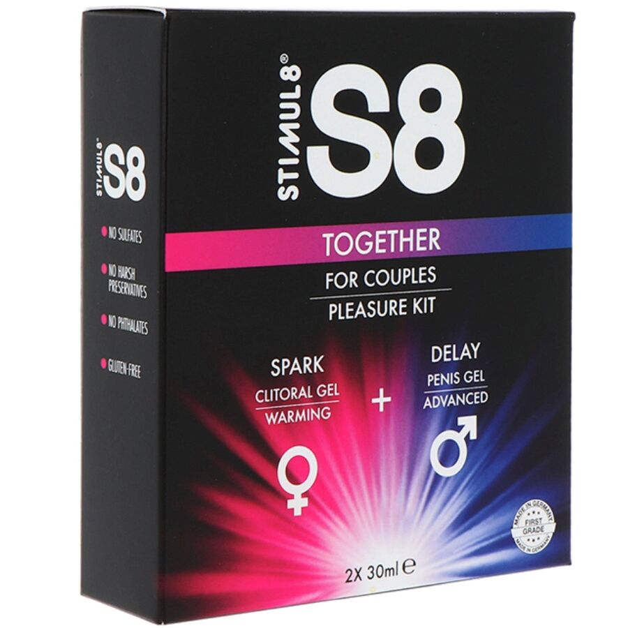 STIMUL8 - S8 Together parsett med klitoris- og penisgel 2 x 30 ml