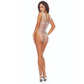 PASSION - Rutenett-Bodystocking Hvit
