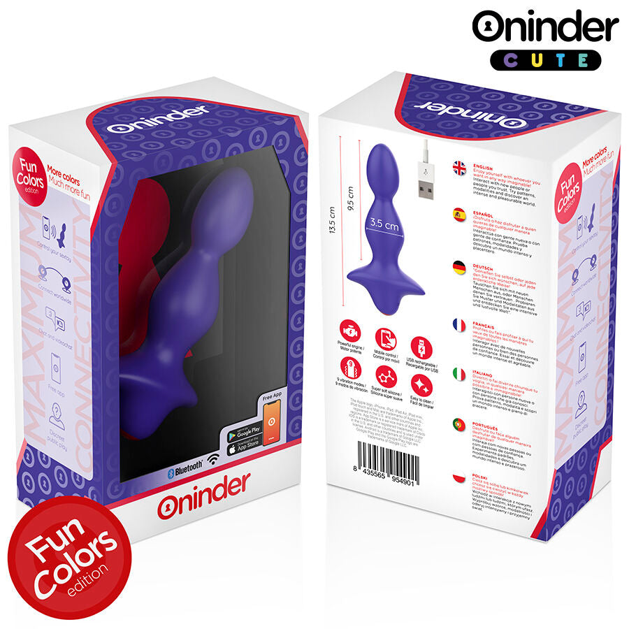 ONINDER CUTE - Love Butt vibrerende analplugg-dilator med gratis app