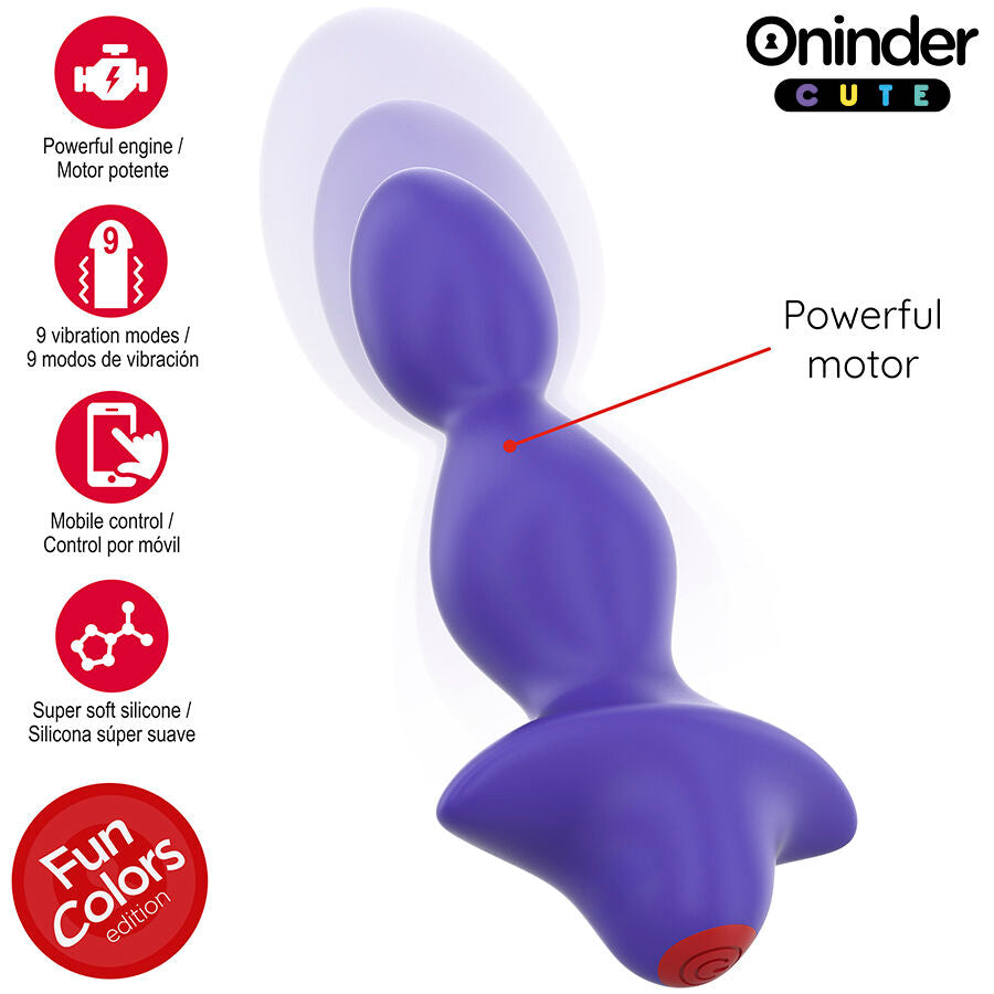 ONINDER CUTE - Love Butt vibrerende analplugg-dilator med gratis app