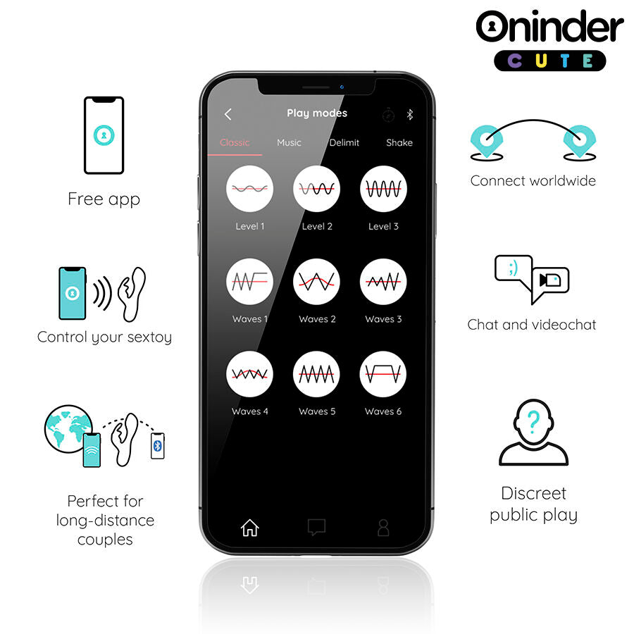 ONINDER CUTE - Love Bunny G-punkt- og klitorisvibrator (gratis app)