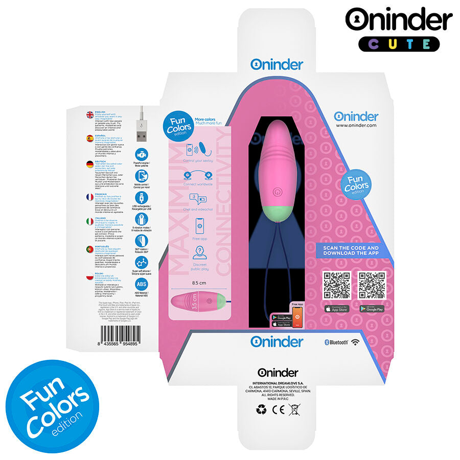 ONINDER CUTE - Love Pleasure 360° vibrerende-roterende silikonegg - gratis global app