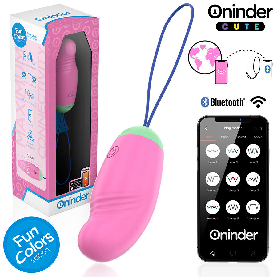 ONINDER CUTE - Love Pleasure 360° vibrerende-roterende silikonegg - gratis global app
