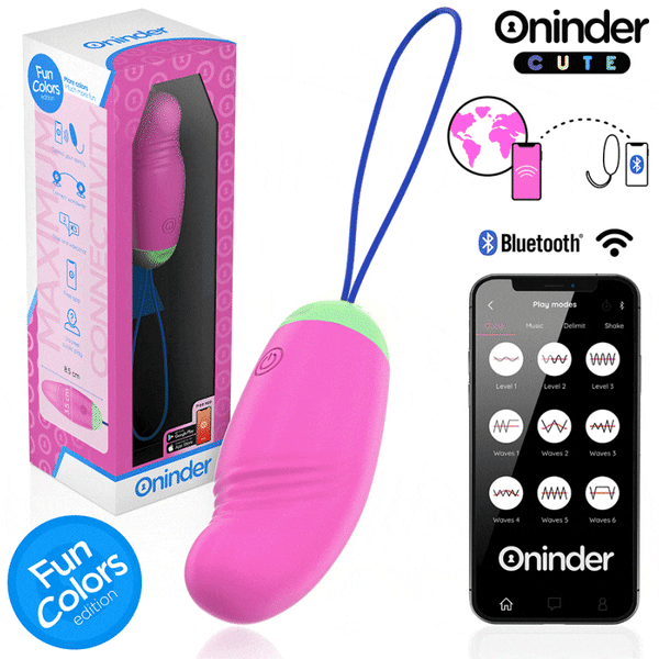 ONINDER CUTE - Love Pleasure 360° vibrerende-roterende silikonegg - gratis global app